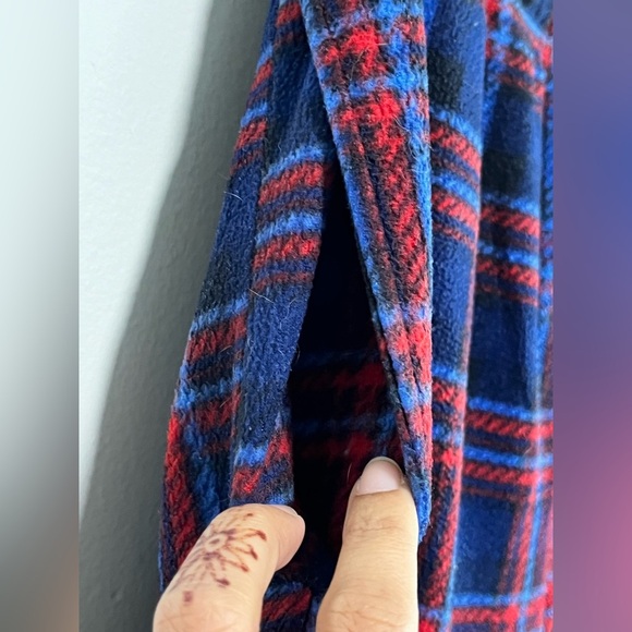 Tommy Hilfiger Sleepwear Plaid Fleece Pajama Pants Blue Red S Cozy Lounge - Picture 8 of 13